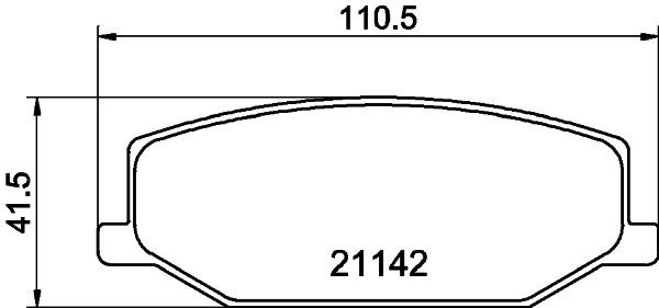 Obrázok Sada brzdových platničiek kotúčovej brzdy HELLA  8DB355006161