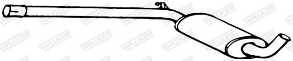 Obrázok Stredný tlmič výfuku WALKER  16991