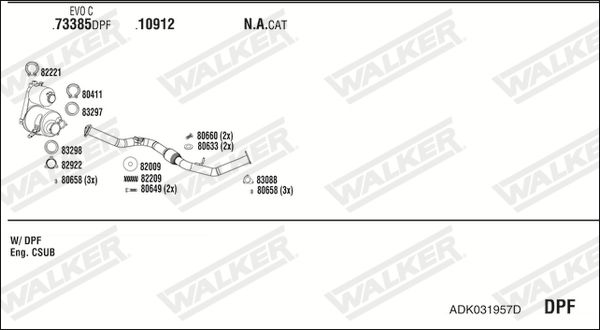 Obrázok Výfukový systém WALKER  ARK054967A