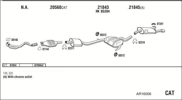 Obrázok Výfukový systém WALKER  AR16006