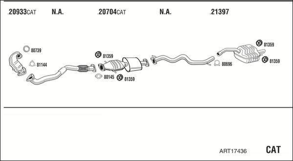 Obrázok Výfukový systém WALKER  ART17436
