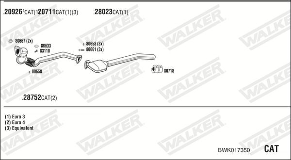 Obrázok Výfukový systém WALKER  BWK017350