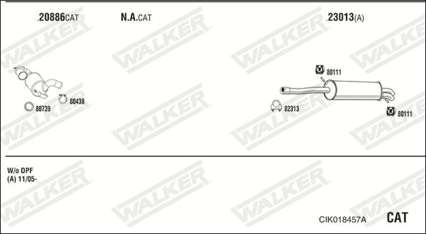 Obrázok Výfukový systém WALKER  CIK018457A