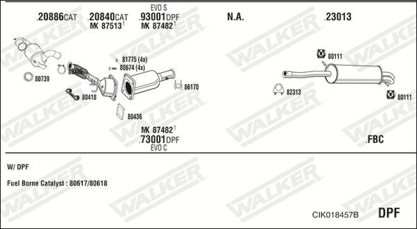 Obrázok Výfukový systém WALKER  CIK018457B