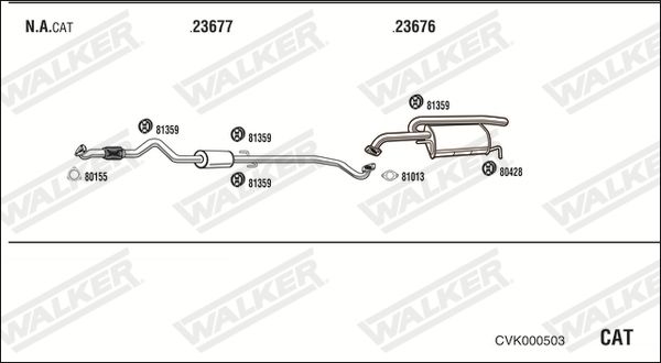 Obrázok Výfukový systém WALKER  DCK029803A