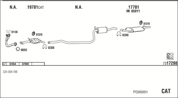 Obrázok Výfukový systém WALKER  FO20251