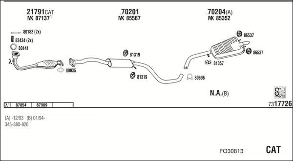 Obrázok Výfukový systém WALKER  FO30813