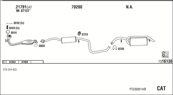 Obrázok Výfukový systém WALKER  FO30814B