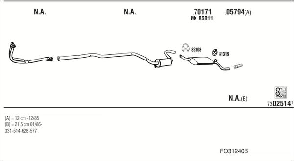 Obrázok Výfukový systém WALKER  FO31240B