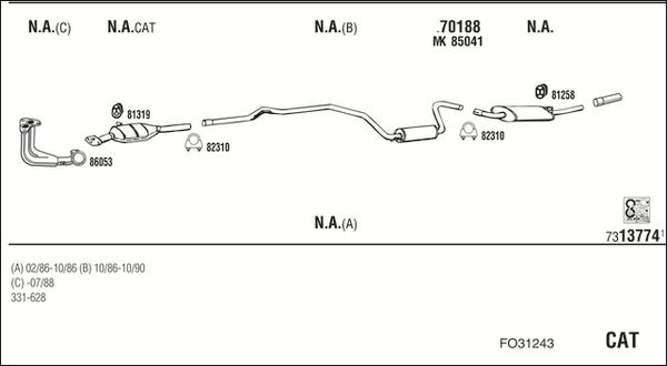 Obrázok Výfukový systém WALKER  FO31243