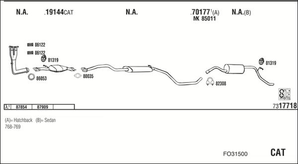 Obrázok Výfukový systém WALKER  FO31500