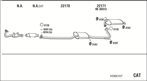 Obrázok Výfukový systém WALKER  HO60107