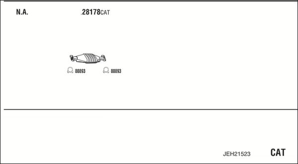 Obrázok Výfukový systém WALKER  JEH21523