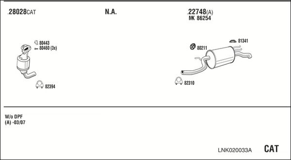 Obrázok Výfukový systém WALKER  LNK020033A