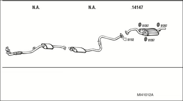 Obrázok Výfukový systém WALKER  MI41012A