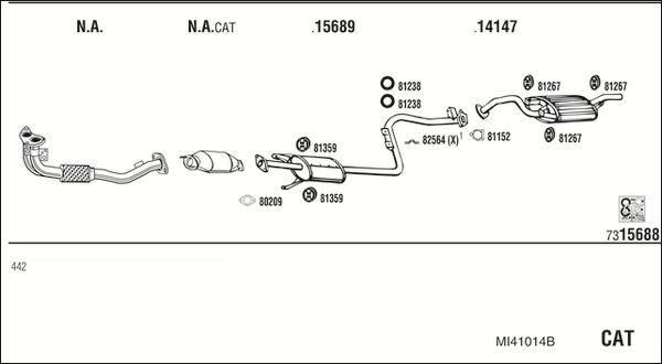 Obrázok Výfukový systém WALKER  MI41014B