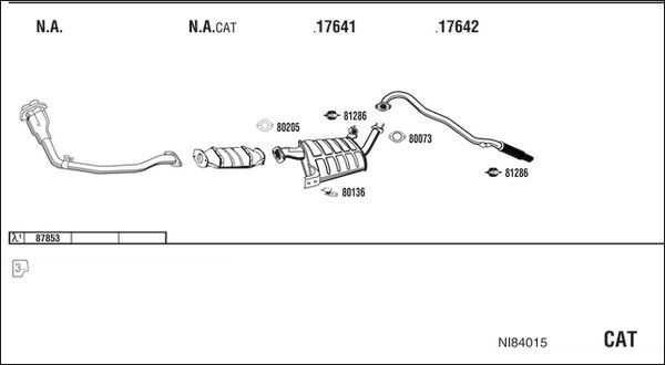 Obrázok Výfukový systém WALKER  NI84015