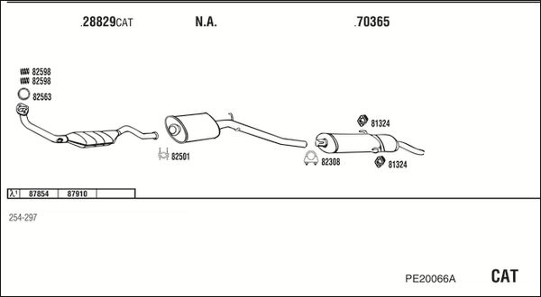 Obrázok Výfukový systém WALKER  PE20066A
