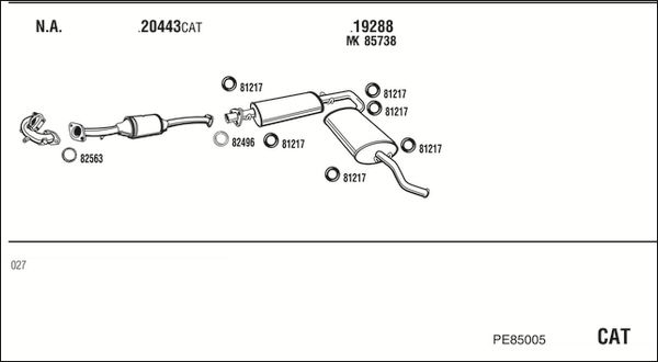 Obrázok Výfukový systém WALKER  PE85005