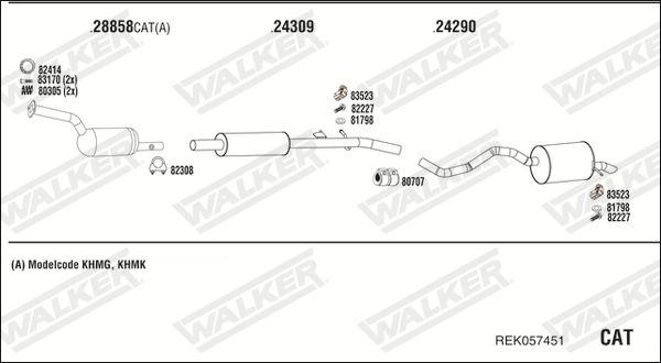Obrázok Výfukový systém WALKER  REK031554BB