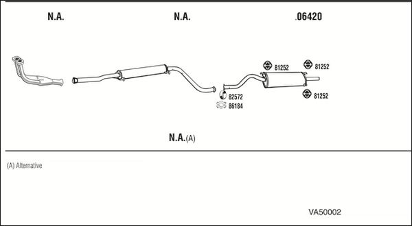Obrázok Výfukový systém WALKER  VA50002