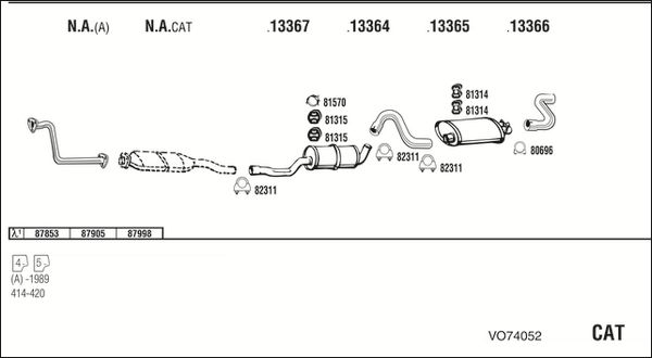 Obrázok Výfukový systém WALKER  VO74052