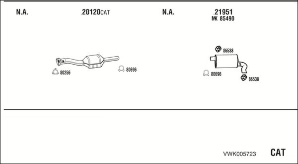 Obrázok Výfukový systém WALKER  VWK005723