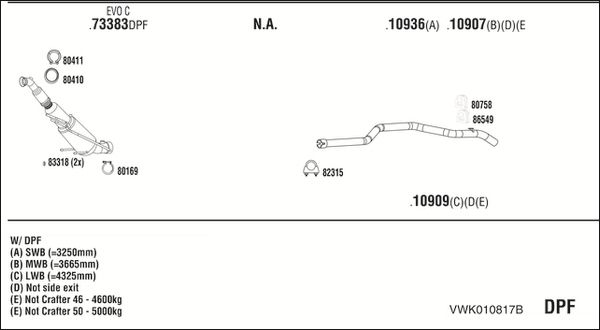 Obrázok Výfukový systém WALKER  VWK010817B