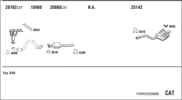Obrázok Výfukový systém WALKER  VWK032589B