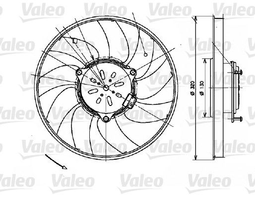 Obrázok Ventilátor chladenia motora VALEO  696082