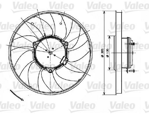 Obrázok Ventilátor chladenia motora VALEO  696083