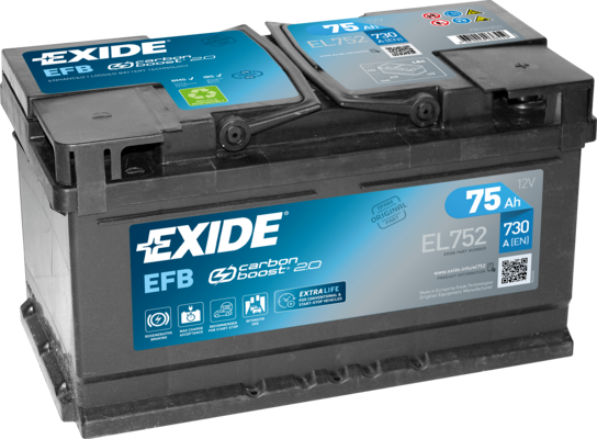 Obrázok Batéria EXIDE EFB 12V/75Ah/730A