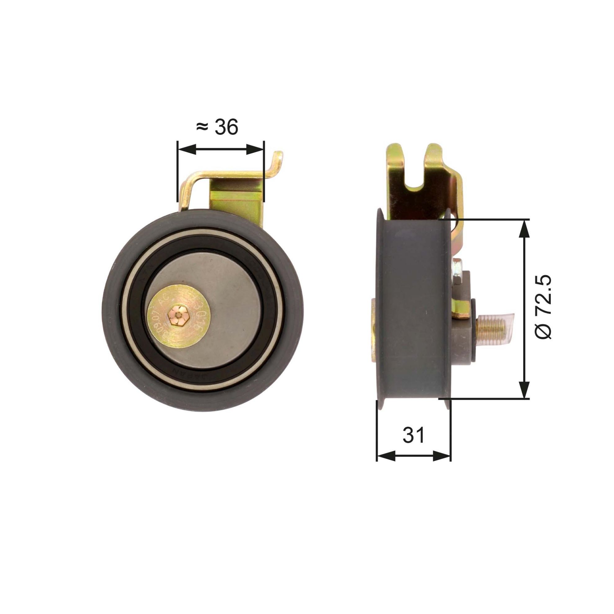 Obrázok Napínacia kladka ozubeného remeňa GATES PowerGrip® T43016