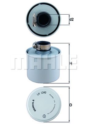 Obrázok Vzduchový filter, Kompresor nasávaného vzduchu KNECHT  LX1245