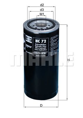 Obrázok Filter pracovnej hydrauliky KNECHT  HC72