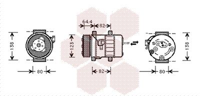 Obrázok Kompresor klimatizácie VAN WEZEL  5900K113