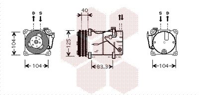 Obrázok Kompresor klimatizácie VAN WEZEL  5900K119