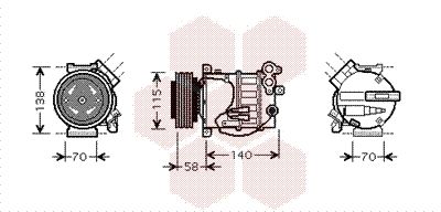 Obrázok Kompresor klimatizácie VAN WEZEL  5900K144
