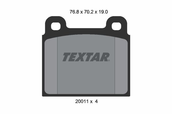 Obrázok Sada brzdových platničiek kotúčovej brzdy TEXTAR  2001104