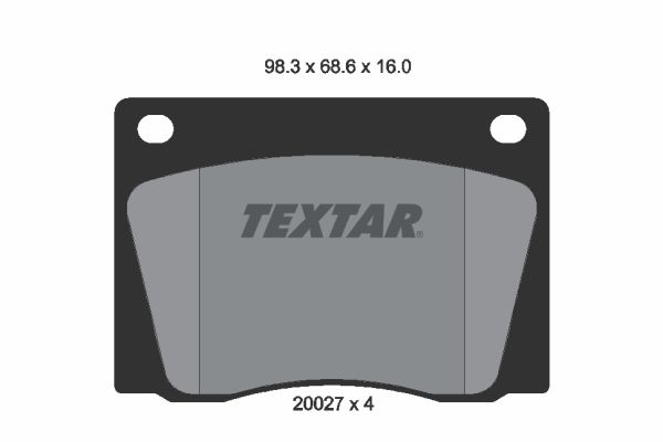 Obrázok Sada brzdových platničiek kotúčovej brzdy TEXTAR  2002701