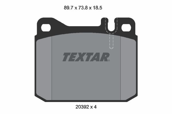 Obrázok Sada brzdových platničiek kotúčovej brzdy TEXTAR  2039213