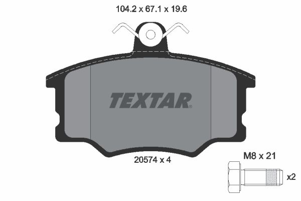 Obrázok Sada brzdových platničiek kotúčovej brzdy TEXTAR  2057402