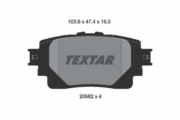 Obrázok Sada brzdových platničiek kotúčovej brzdy TEXTAR  2058201