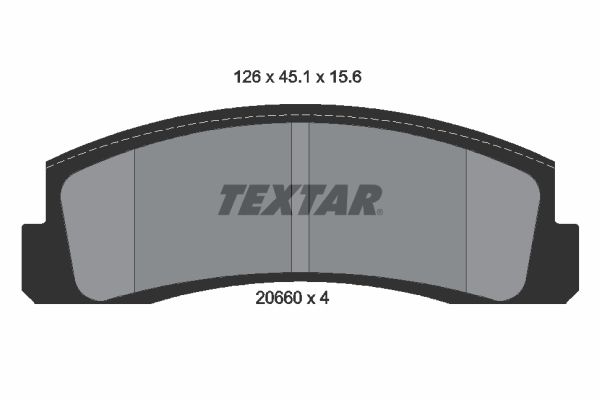 Obrázok Sada brzdových platničiek kotúčovej brzdy TEXTAR  2066001