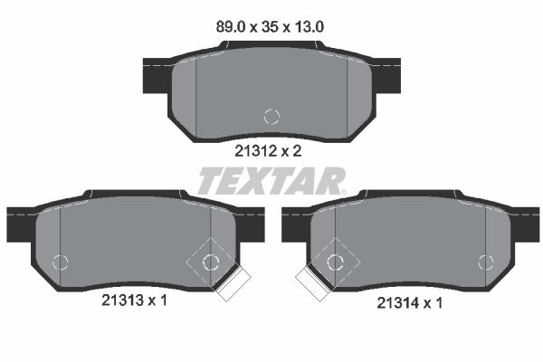 Obrázok Sada brzdových platničiek kotúčovej brzdy TEXTAR  2131201