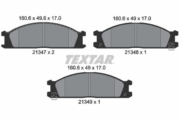 Obrázok Sada brzdových platničiek kotúčovej brzdy TEXTAR  2134702