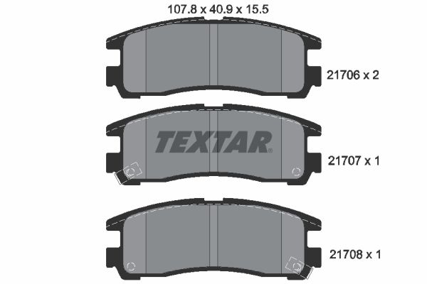 Obrázok Sada brzdových platničiek kotúčovej brzdy TEXTAR  2170602