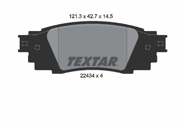 Obrázok Sada brzdových platničiek kotúčovej brzdy TEXTAR  2243401