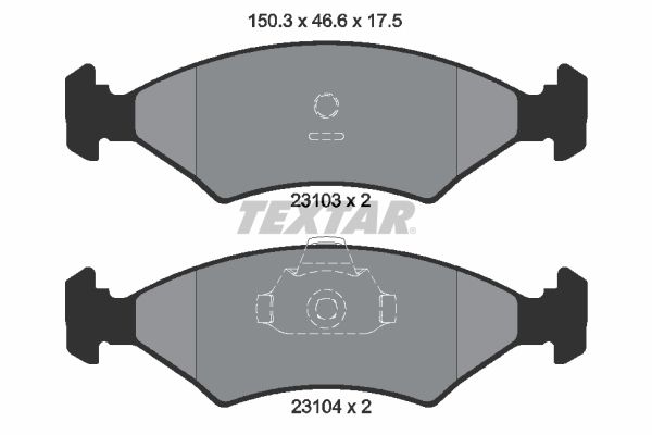 Obrázok Sada brzdových platničiek kotúčovej brzdy TEXTAR  2310301