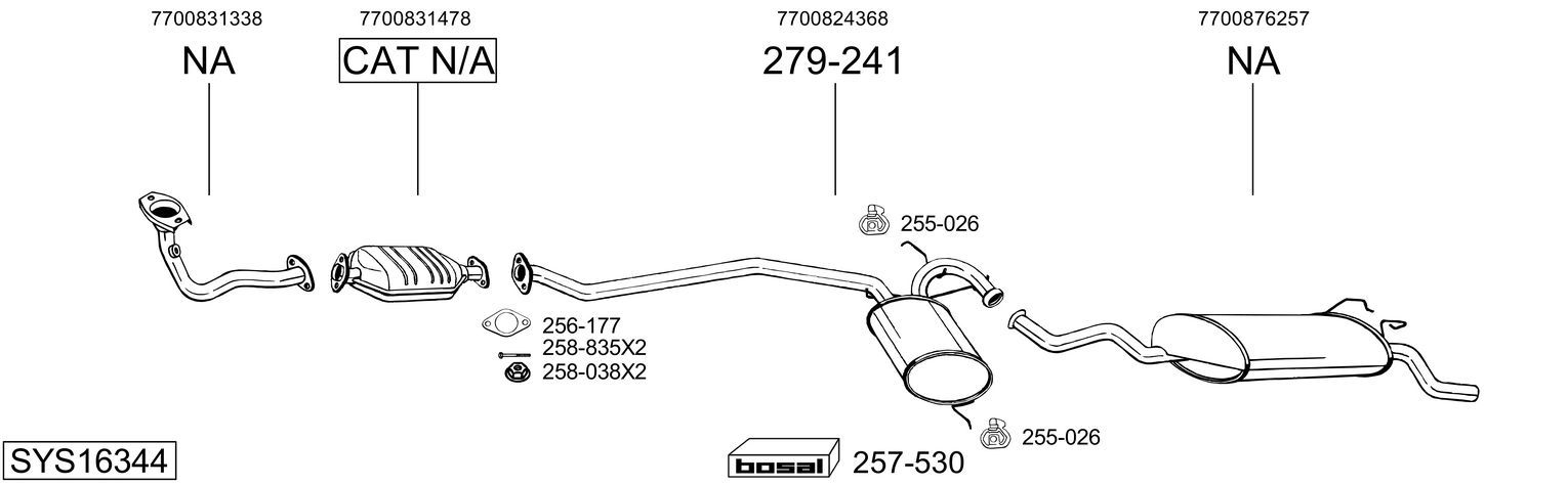 Obrázok Výfukový systém BOSAL  SYS16344